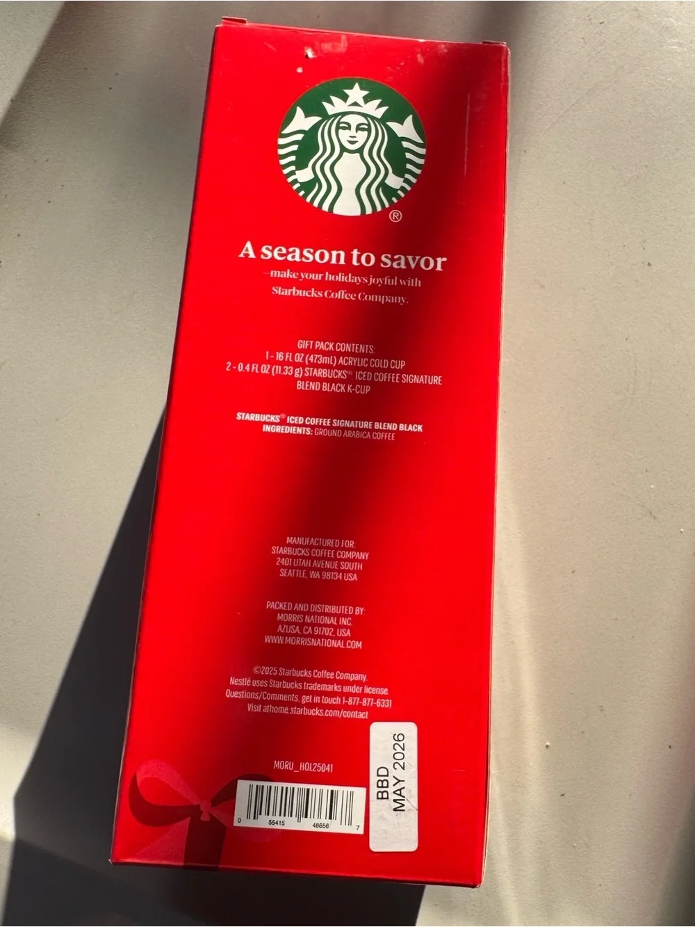 Starbucks Red Cold Cup and Iced Coffee Blend Gift Set